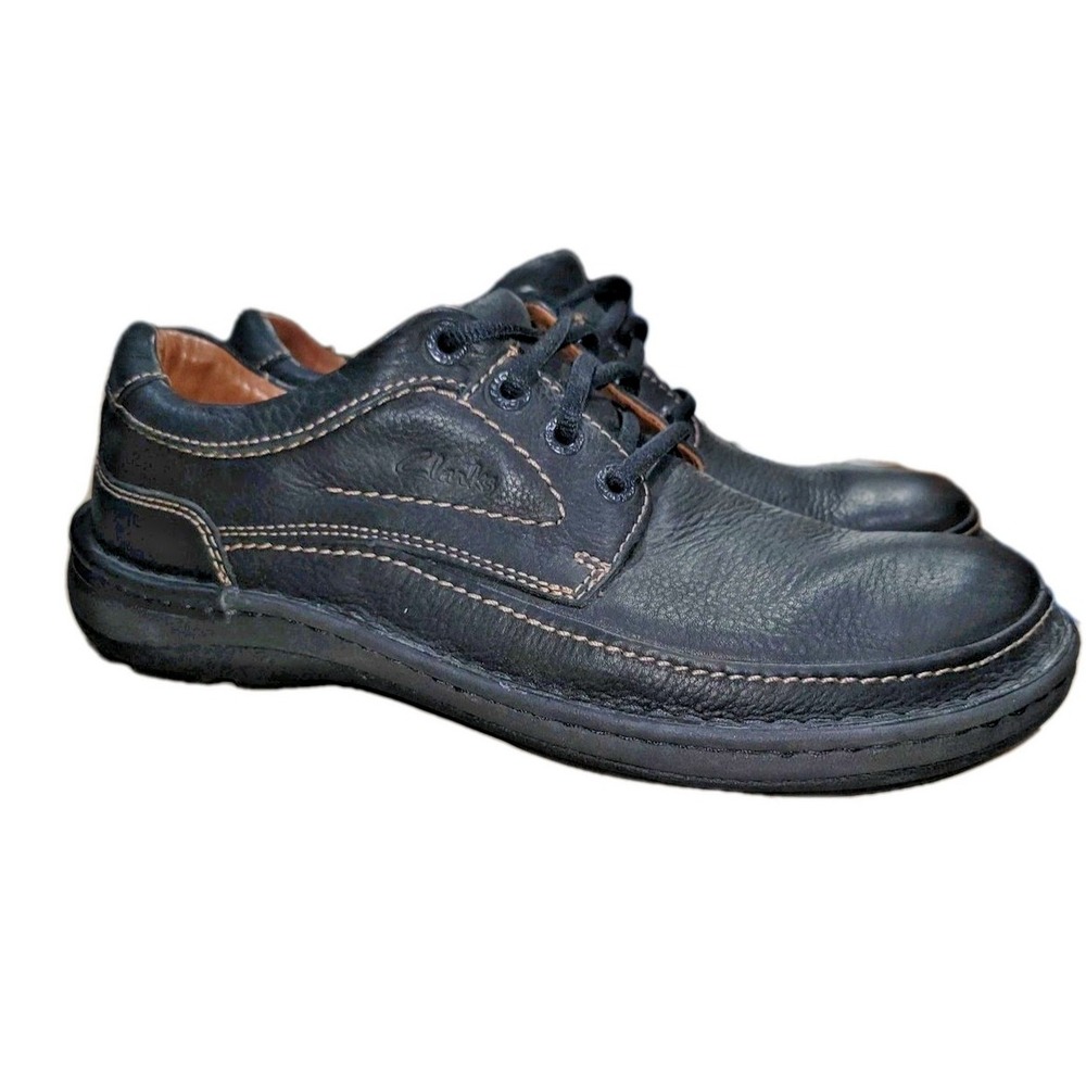 Clarks Nature Three 3‎ Men's Brown Leather Active Air Shoes Size 10 Lace Up